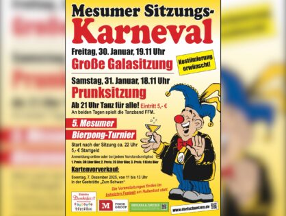 Karneval 2026 - Kartenvorverkauf am 07.12.2025
