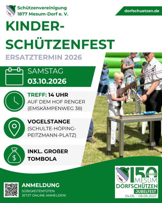 Kinderschützenfest am 03. Oktober