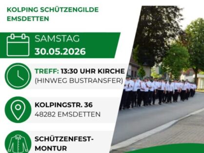 Festumzug Kolping Schützengilde Emsdetten am 30.05