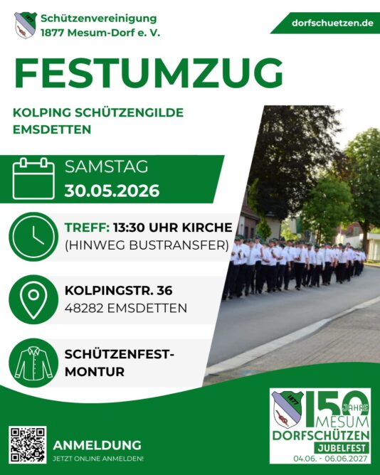 Festumzug Kolping Schützengilde Emsdetten am 30.05