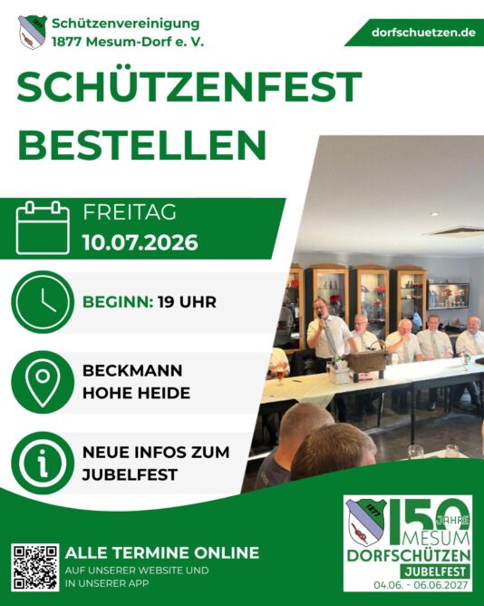 Schützenfest bestellen am 10.07