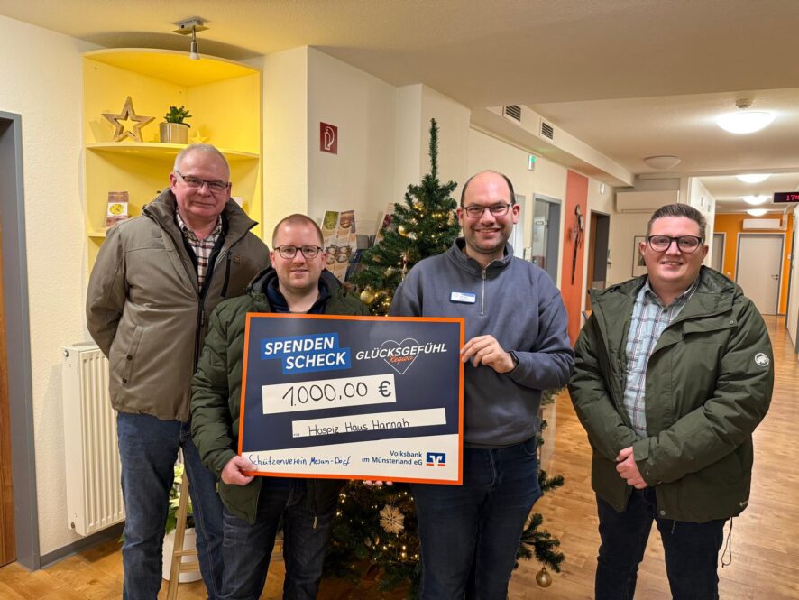 Dorfschützen spenden 1.000 Euro an das Hospiz haus hannah